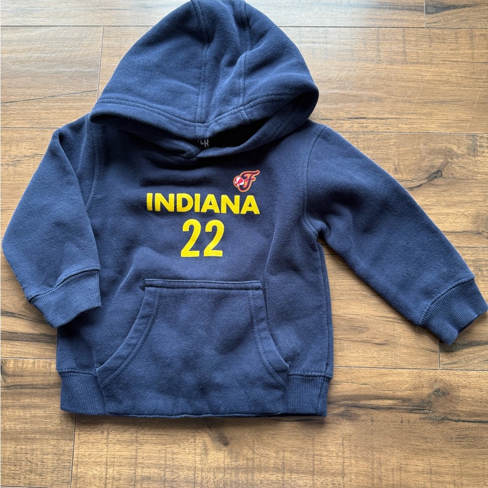 Indiana Fever Caitlin Clark 22 Kids Navy Hoodie